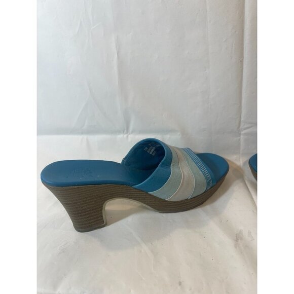 Timberland Gradient Slide Women's Block Heel Sandals 91397 Blue Sz 7 - Picture 8 of 14